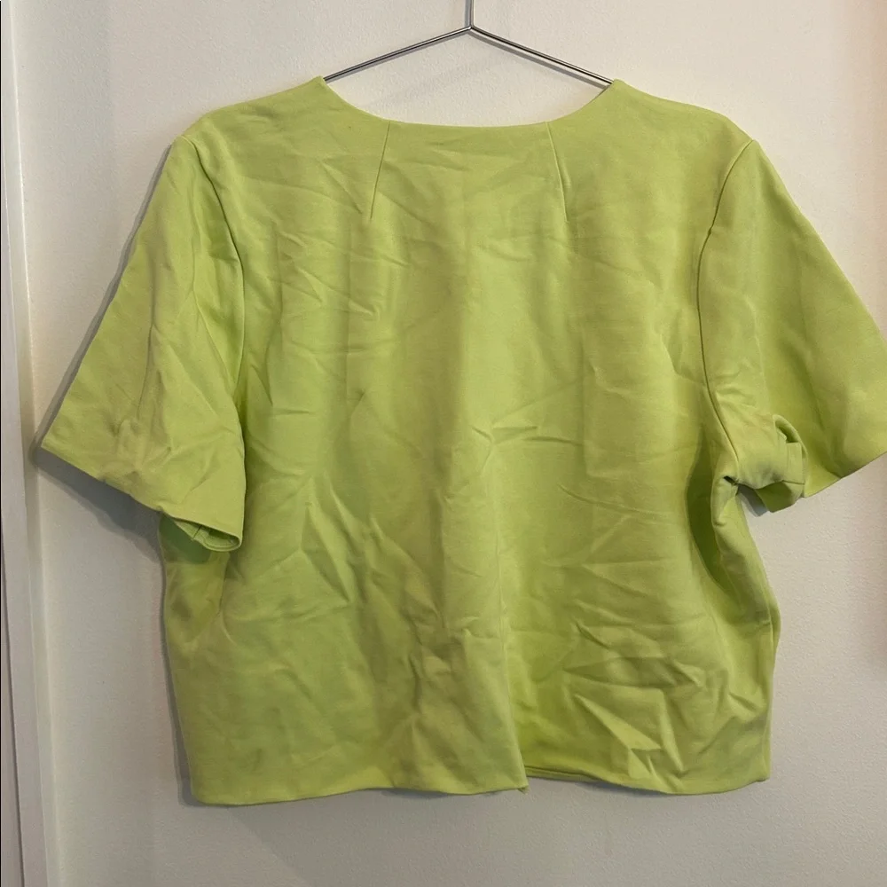 Express Lime Green Short Sleeve Top - Picture 3 of 3
